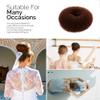TwistyTieLB Hair Donut Bun Maker for Kids, 2PCS Ring Style Bun (Small, 2.5 Inch, Brown) view 3