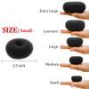 TwistyTieLB Hair Bun Maker, Extra Small 2.5 Inch Donut Chignon Shaper for Kids' Short Thin Hair, Ring Style Bun, 2PCS (Black) view 2
