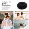 TwistyTieLB Hair Bun Maker, Extra Small 2.5 Inch Donut Chignon Shaper for Kids' Short Thin Hair, Ring Style Bun, 2PCS (Black) view 3