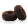 TwistyTieLB Hair Donut Bun Maker, 2 Count Medium (3 Inch/Brown) - Easy to Use Ring Style Bun for Short and Thin Hair view 1