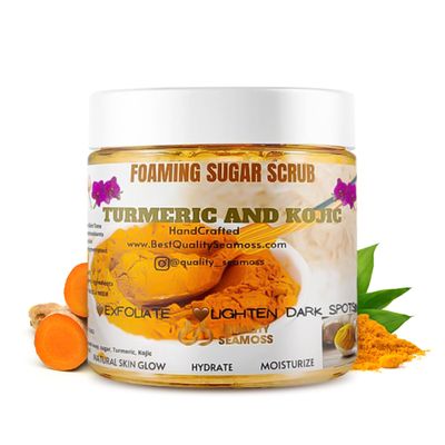 Exfoliating Body Scrub and Face Scrub, Dark Spot Remover for Scars and Stretch Marks, Helps Avoid Ingrown Hair, Hyperpigmentation 12 oz - For Sensitive Skin