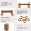 100 Pcs Thick Seamless Hair Ties, Ponytail Holders Hair Accessories No Damage for Thick Hair Christmas Gift(Light Brown Colors) view 3
