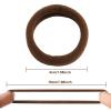 100 Pcs Thick Seamless Hair Ties, Ponytail Holders Hair Accessories No Damage for Thick Hair Christmas Gift(Dark Brown Colors) view 4