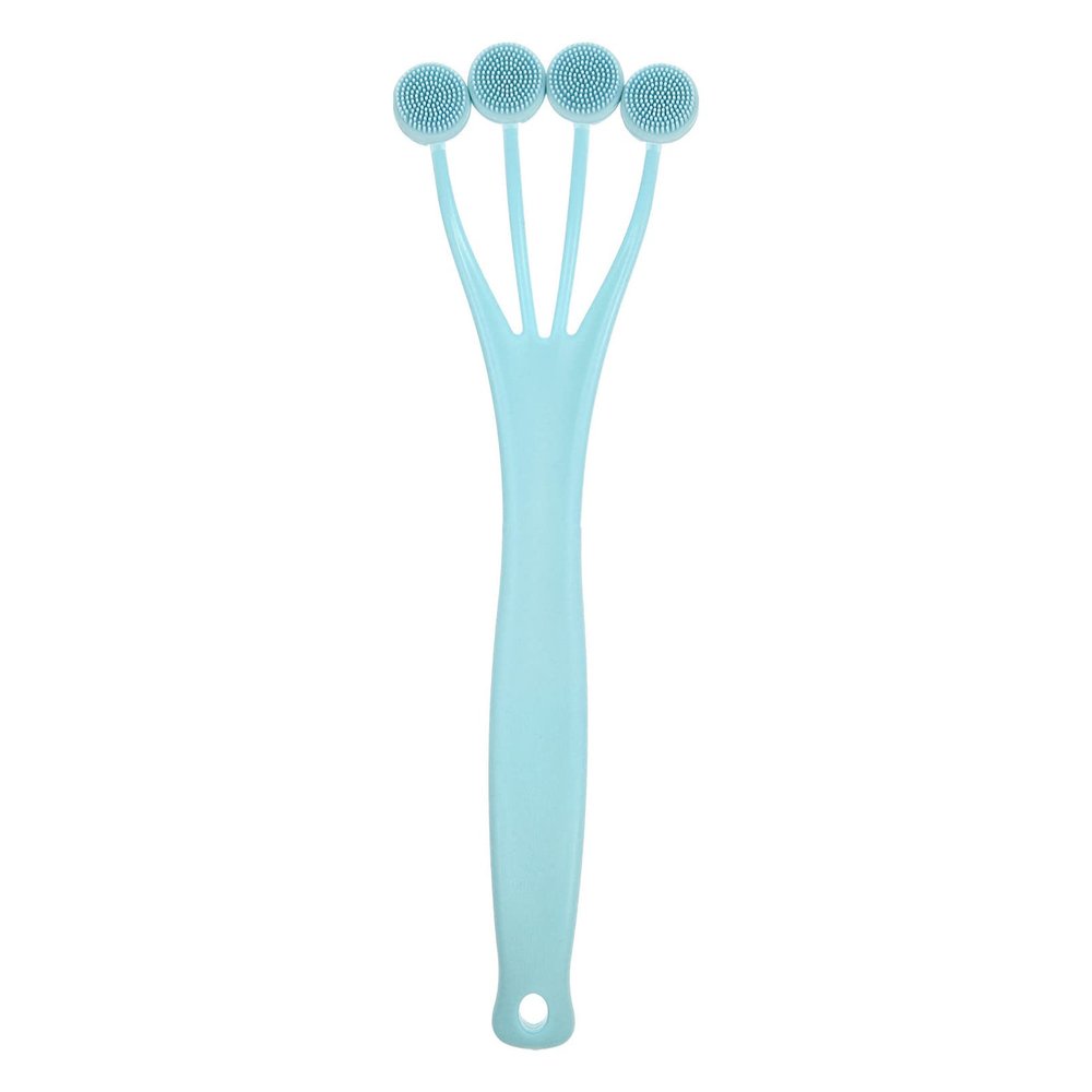 Beavorty Body Exfoliating Brush Bristles Ergonomic Handle Shower Back Scrubber for Skin Massage and Deep Cleaning Bathing Routine