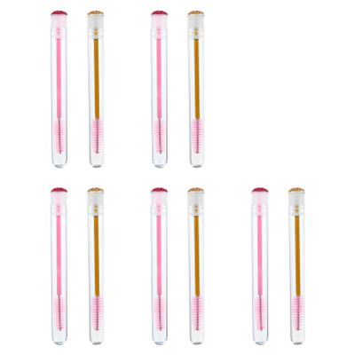 Beavorty 10pcs Eyelash Brushes Rhinestone Pipe Applicator for Eyelash and Eyebrow Makeup Sturdy Material Convenient for Travel and Storage
