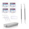 FAMILIFE Dental Floss Picks 240 Picks Threader Flosser with 4 Travel Cases, flossing and Stainless Steel Ingrown Toenail File and Lifter Double Sided with Storage Case (Ingrown Toenail File) view 1