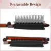 Nuenen 4 Pcs Folding Hair Brush with Mirror Portable Mini Hair Brush Small Compact Pocket Comb for Family Travel Car Gym Wig Bag Purse Gift Women(Tortoiseshell) view 3