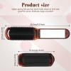Nuenen 4 Pcs Folding Hair Brush with Mirror Portable Mini Hair Brush Small Compact Pocket Comb for Family Travel Car Gym Wig Bag Purse Gift Women(Tortoiseshell) view 4