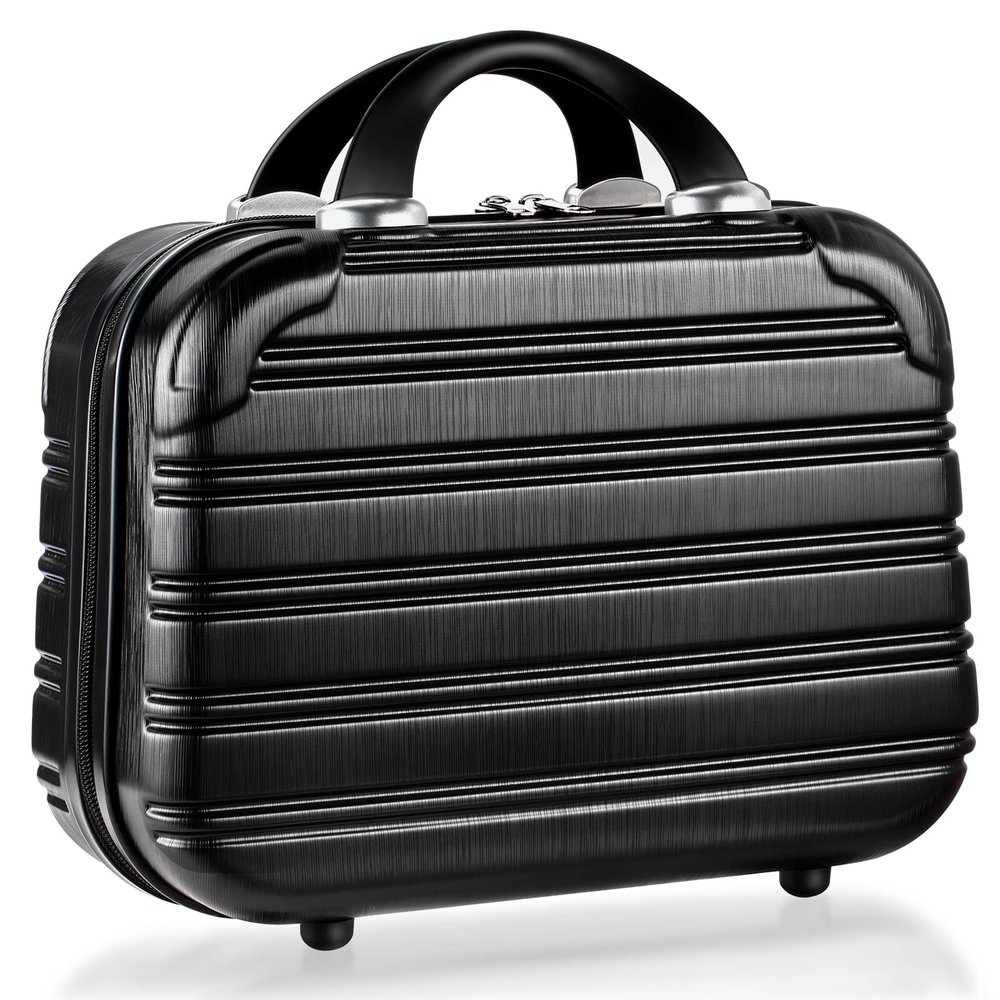 14-Inch Makeup Train Case Hardshell PC+ABS Travel Cosmetic Organizer, Makeup Storage Box for Toiletry Durable Portable Gifts for Women.
