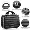 14-Inch Makeup Train Case Hardshell PC+ABS Travel Cosmetic Organizer, Makeup Storage Box for Toiletry Durable Portable Gifts for Women. view 4
