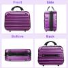 14-Inch Makeup Train Case Hardshell PC+ABS Travel Cosmetic Organizer, Makeup Storage Box for Toiletry Durable Portable Gifts for Women. view 3