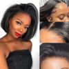 13x4 HD Invisible Lace Front Human Hair Wig Short Bob Brazilian Remy Hair Straight Pre Plucked Human Hair Wigs for Black Women Glueless Wigs 150% Density with Baby Hair Natural Hairline 8inch view 1
