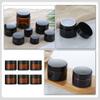 Beavorty 6sets Leak Glass Cream Sample Jars for Travel Refillable Face Cream Containers Reliable Lid Design Brown Bottles Black Caps for Skincare and Cosmetics view 2