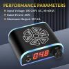 ATOMUS Tattoo Power Supply with Tattoo Pedal Colorful Light Power Cable for Tattoo Machine Pen Liner and Shader (Black) view 3