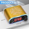 ATOMUS Tattoo Power Supply with Wireless Tattoo Pedal Colorful Light Power Cable for Tattoo Machine Pen Liner and Shader (Gold) view 2