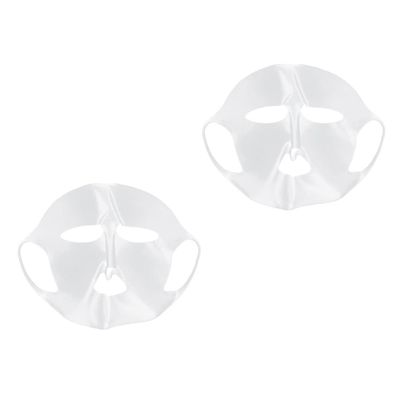 2pcs Resuable Mask Cover Silicone Mask Waterproof Mask Cover Beauty Face Moisturizing Mask