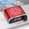 ATOMUS Tattoo Power Supply with Tattoo Pedal Colorful Light Power Cable for Tattoo Machine Pen Liner and Shader (Red) view 2