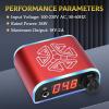 ATOMUS Tattoo Power Supply with Tattoo Pedal Colorful Light Power Cable for Tattoo Machine Pen Liner and Shader (Red) view 3