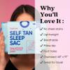 Self Tan Sleep Sac by Tan Fan - Keep Sheets Clean from Self Tanner Stains - 100% Cooling Silky Poly Sleeping Sac - Wont Rub or Absorb Tanning Lotion - Lightweight Large w Foot Openings (Navy) view 3