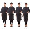 PERFEHAIR Salon Client Gown Robes Cape, Pack of 4, Hairdressing Gown Smock for Hair Stylist to Hair Cutting, Hair Coloring-Black view 1