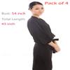 PERFEHAIR Salon Client Gown Robes Cape, Pack of 4, Hairdressing Gown Smock for Hair Stylist to Hair Cutting, Hair Coloring-Black view 2
