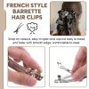 Wokape 80Pcs 3 Inch French Barrette Hair Clips, 80mm Metal Blank Hair Clips for Salon and Women Girls Hair Bows DIY Projects view 4