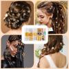 200pcs Hair Beads Jewelry, Dreadlocks Gem Crystal Charms, Metal Coils Rings, Gold And Silver Pendants,Braid Cuffs,Clips,Loc Tube Bead Braid Accessories for Braids Decoration view 3