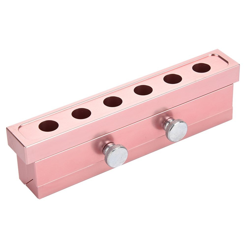 DIY Lipstick , Aluminum Alloy Rose Gold Dual Uses Lip Balm Maker Tool, Rose Gold Dual Uses Lip Balm Maker Tool(6 holes)