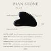 cure. Bian Stone Gua Sha Facial Tool  Natural Black Stone for Face Massage, Lifting & Sculpting - Lymphatic Drainage & Toning - Gift for Women view 3