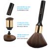 Neck Hair Duster Brush Professional Barber Brush Salon Home Barbershop Ultra Soft Gentle Fiber with Wooden Handle Large Hair Cutting Neck Duster Brush(Black) view 3