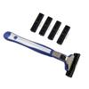 Ruilogod 5 Pcs 2 Layer Shaver Blades w White Blue Plastic Handle (id: 519 3e3 f49 dbc d01 view 1