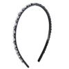 Ruilogod Silver Tone Gray Plastic Crystal Inlaid Black Band Hair Hoop for Girl(id:cc fdc 48 ce8 1fe view 1
