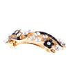 Ruilogod Ladies Sparkling Rhinestone Black Gold Tone Metal Hair Clip (id: 676 585 74e e45 277 view 1