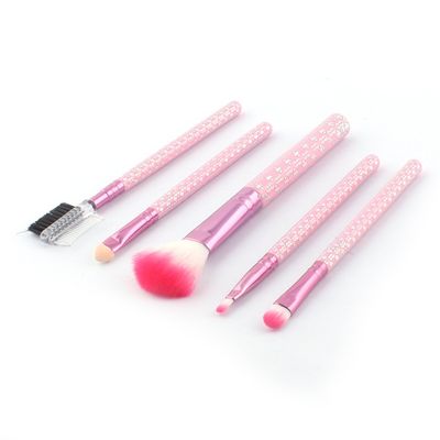 Ruilogod Woman Blush Powder Eyeshadow Applicator EyeLash Comb Makeup Brush 5 in 1 Pink (id: 7b2 c01 818 8f7 d73