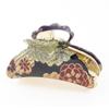 Ruilogod Tinsel Decor Gold Tone Navy Blue Plastic Hair Claw Clamp for Women (id: b19 b30 03f ca4 0e5 view 1