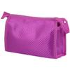 Ruilogod Zipper Closure Makeup Case Cosmetic Bag Fuchsia Black for Women Lady (id: 7dd c49 a18 0e8 6c3 view 1