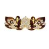 Ruilogod Rhinestone Flower Style French Hair Barrette Dark Red (id: 1c8 091 c3b 799 d20 view 1
