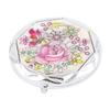 Ruilogod Ladies Flower Pattern Portable Round Press Cosmetic Mirror Silver Tone (id: 122 3f8 fad 7c9 f39 view 1