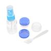 Ruilogod Plastic Clear Spray Liquid Bottle Cream Jar Cosmetic Spatula Set Blue (id: e23 aad 077 3a8 645 view 1