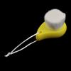 Ruilogod Soft Fiber Comma Shaped Face Skin Pore Deep Cleaning Wash Brush Yellow (id: fed 0d6 17a 867 0a6 view 3