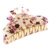 Ruilogod Lady Flower Pattern Press Spring Hair Claw Clamp Hairclip Gold Tone (id: 2d8 307 c46 17e 34f view 1