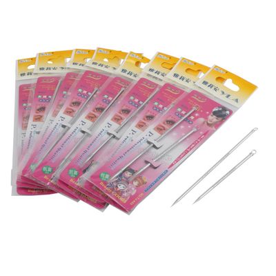 Ruilogod Metal Ladies Face Care Blackhead Acne Remover pin Pimple Extractor 20 in 1 Silver Tone (id: deb 4ee 74d d87 f75