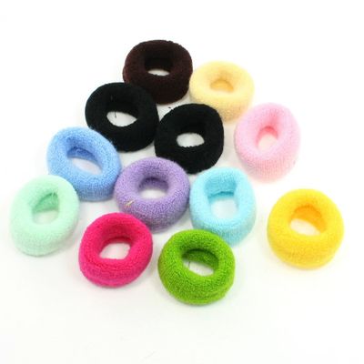 Ruilogod Ladies Elastic Terry Fabric Hair Band Tail Holder 3.5cm Wide 12 Pcs Multicolor (id: ca1 c0d 727 82a 188