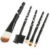 Ruilogod 5 in 1 Makeup Tool Set Blusher Brush Eyebrow Comb Eyeshadow Applicator Black(id:75 1c5 e2 fad d82 view 1