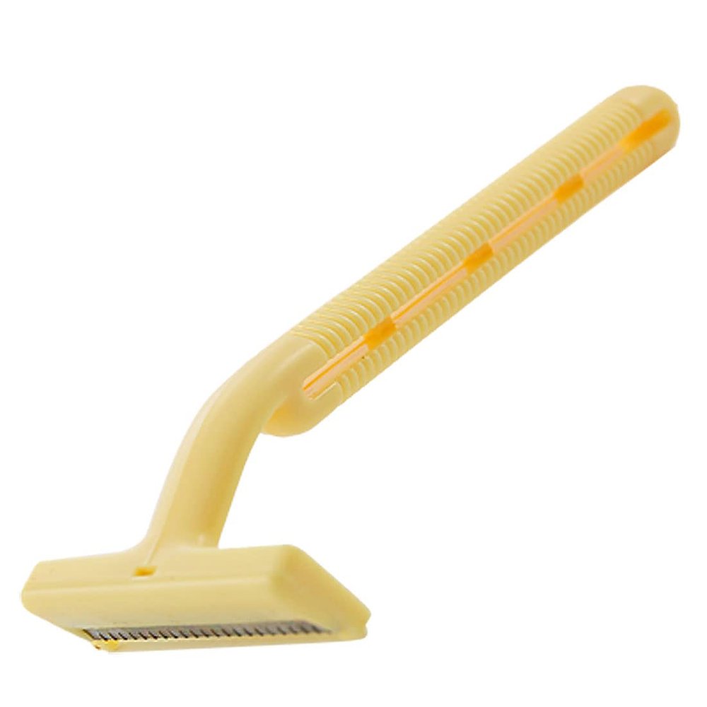 Ruilogod 2 Pcs Yellow Good performance Plastic Handle T Shape Body Hair Razor Shaver Beauty Tool (id: 6be d29 0e3 d20 3d9
