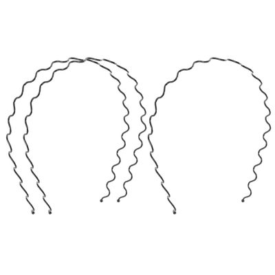 Ruilogod Metal Men Women Sports Curve Hair Band Hoop Headband 3pcs Black (id: 348 493 578 904 88c