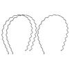 Ruilogod Metal Men Women Sports Curve Hair Band Hoop Headband 3pcs Black (id: 348 493 578 904 88c view 1