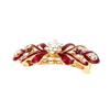 Ruilogod Lady Rhinestone Decor Flower Design French Barrette Gold Tone Red (id: 0e1 848 15c 324 244 view 1