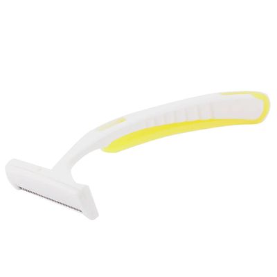 Ruilogod White Yellow Good performance Plastic Handle T Shape Body Hair Razor Shaver (id: 59e 816 097 341 8a9