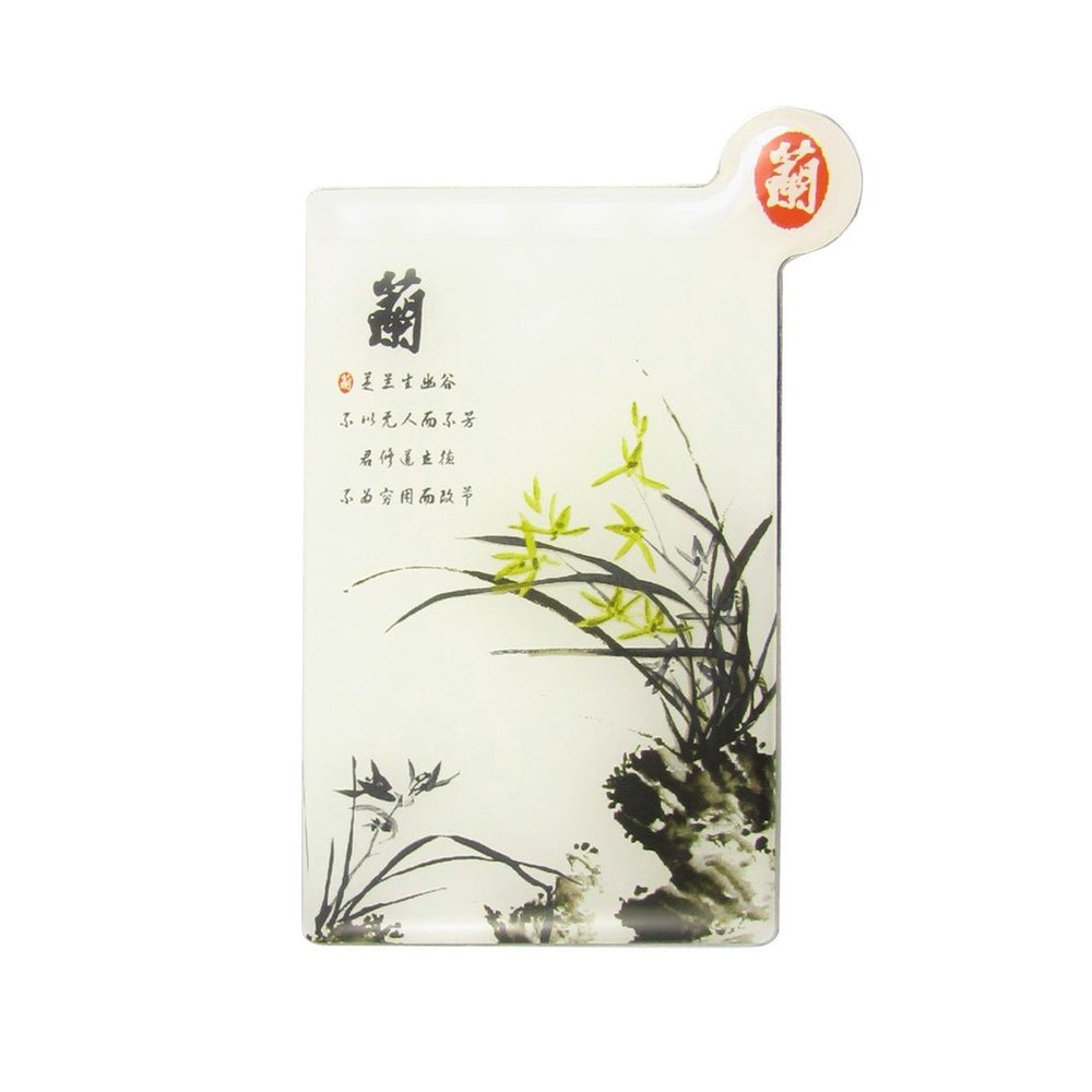 Ruilogod Orchid Chinese Character Print Stainless Steel Unbreakable Mirror w Red Sleeve(id:7d 8d7 e0 c3e d93